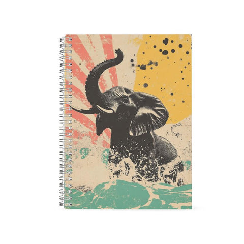 Solar Splash Elephant | Retro Surf Pop Animal Art