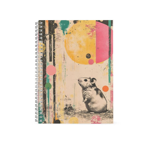 Cosmic Hamster | Retro Space Pop Animal Art Notebook
