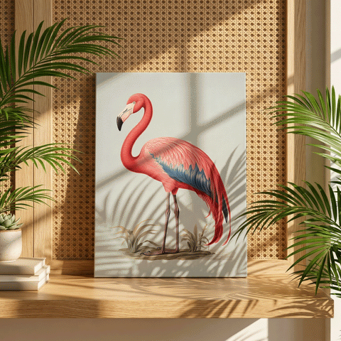 Flamingo Poise | Canvas Art