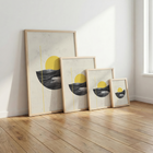 Set of four framed abstract art print 