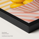 Painting of a bowl of lemons with a Onyx Wood Premium Frame on a neutral background.