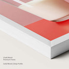 Close-up of a Chalk Wood premium frame with a geometric design on a light background