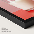 Onyx Wood Premium Frame with a geometric design in the background