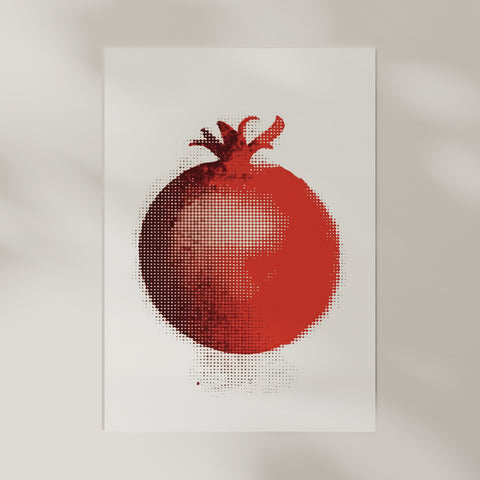 Pop art pomegranate illustration / art print. 