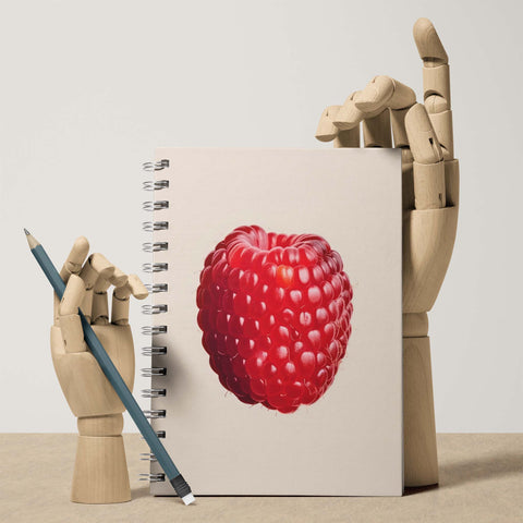 Raspberry Study | Minimal Fruit Art Notebook