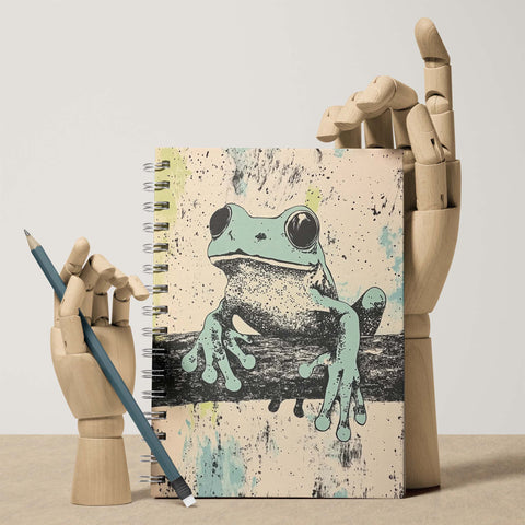 Rebel Frog | Animal Notebook - Surreal Frog Art