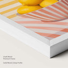 Painting of a bowl of lemons with a Chalk Wood Premium Frame on a neutral background.