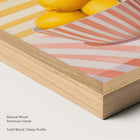 Painting of a bowl of lemons with a Natural Wood Premium Frame on a neutral background.