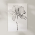 Monochrome flower Art Print artwork. 
