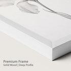 Framed Flower artwork in a chalk wooden frame.