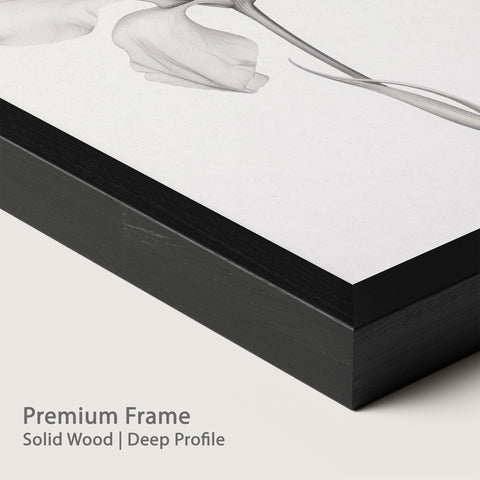 Onyx wood framed flower artwork.